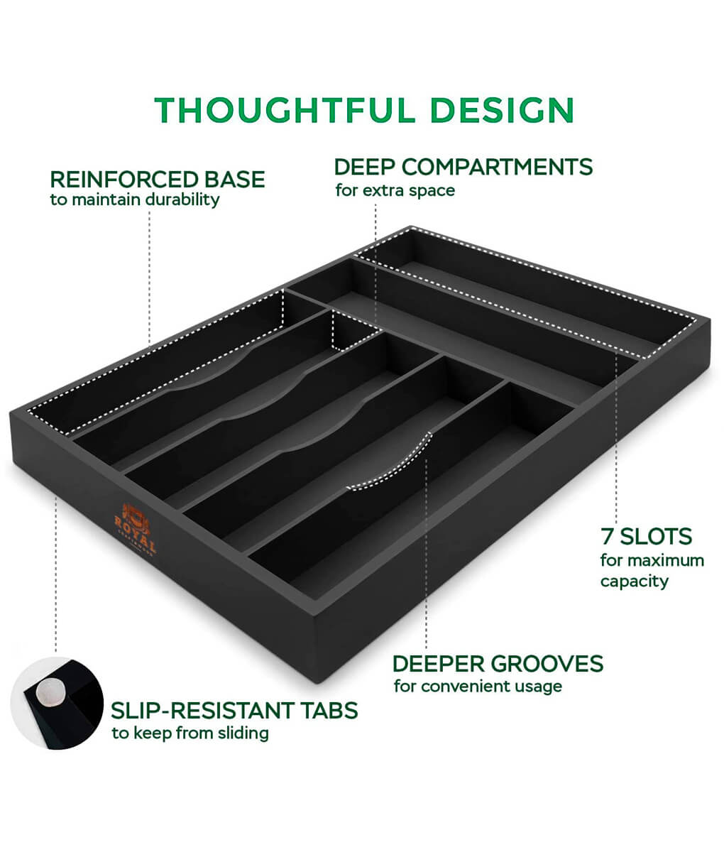 Silverware Tray Black