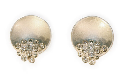 Bowl of Overflowing Diamonds-Earrings-18K gold