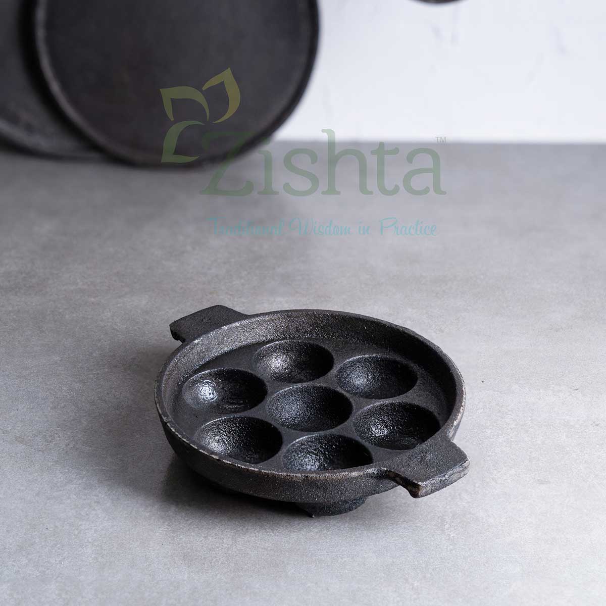 Breakfast Medium Cast Iron Combo: Iron Dosa Tawa, Cast Iron Kadai & Paddu-Appe