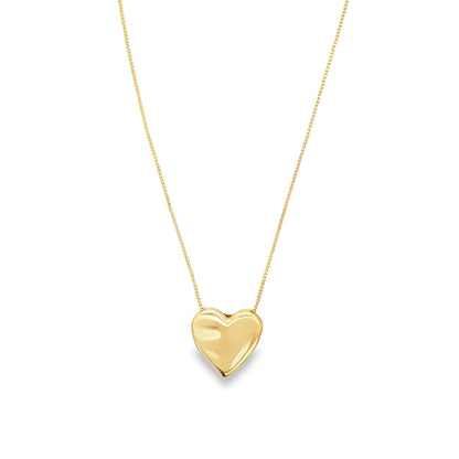 Crumbled Heart Charm Box Chain Necklace (F209)-0