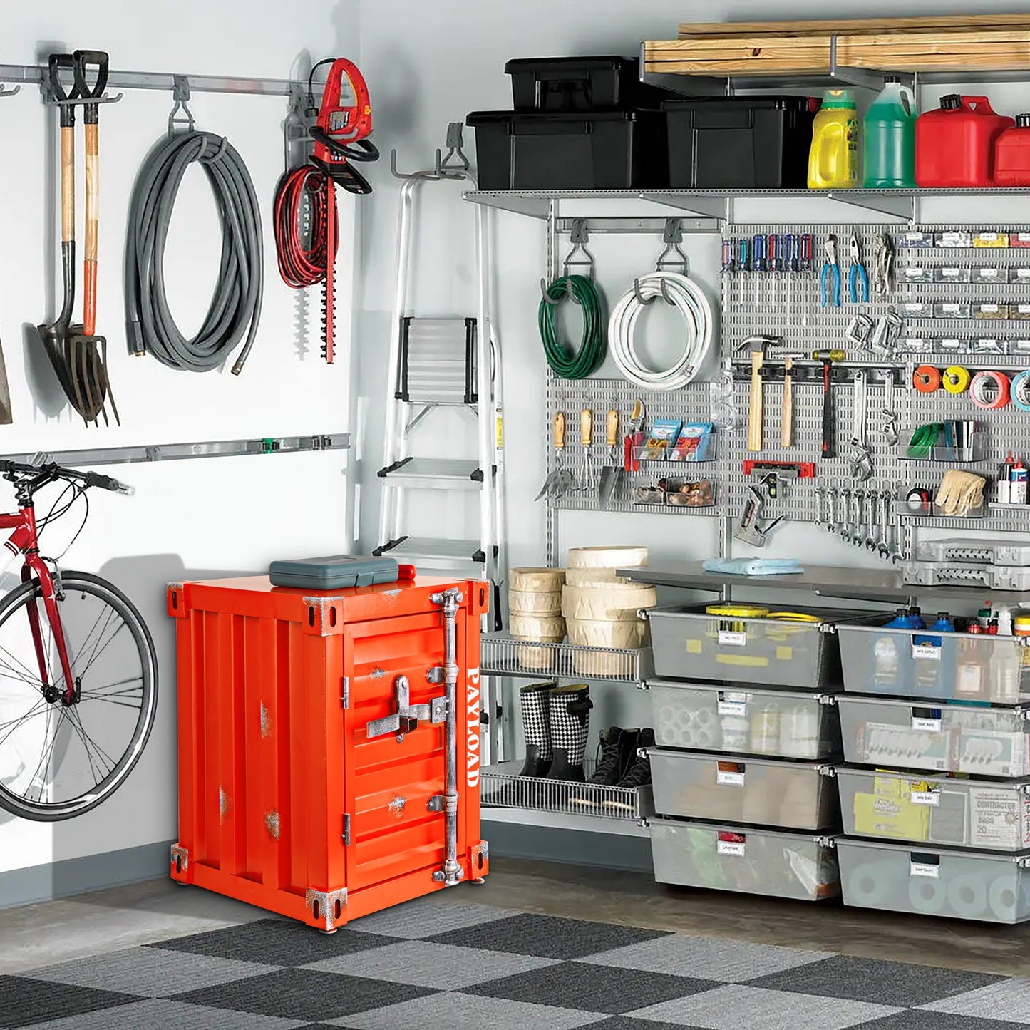 Industrial Style Container Side Table - Small