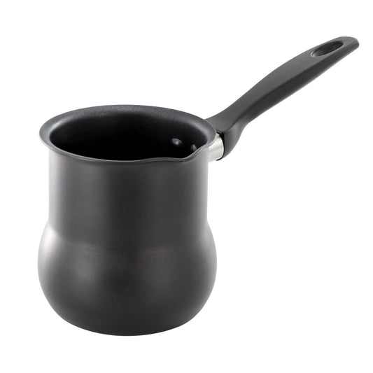 Better Chef 0.6 Quart Aluminum Nonstick Turkish Coffee Warmer in Black with Cool Touch Handle