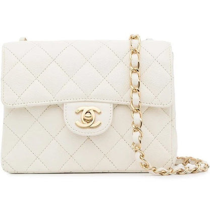 Chanel Handbag- Classic White Square Mini Flap Bag