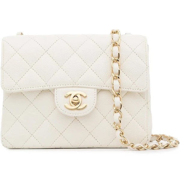Chanel Handbag- Classic White Square Mini Flap Bag