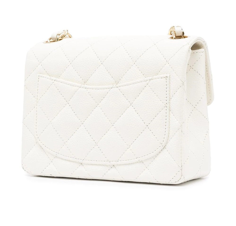Chanel Handbag- Classic White Square Mini Flap Bag