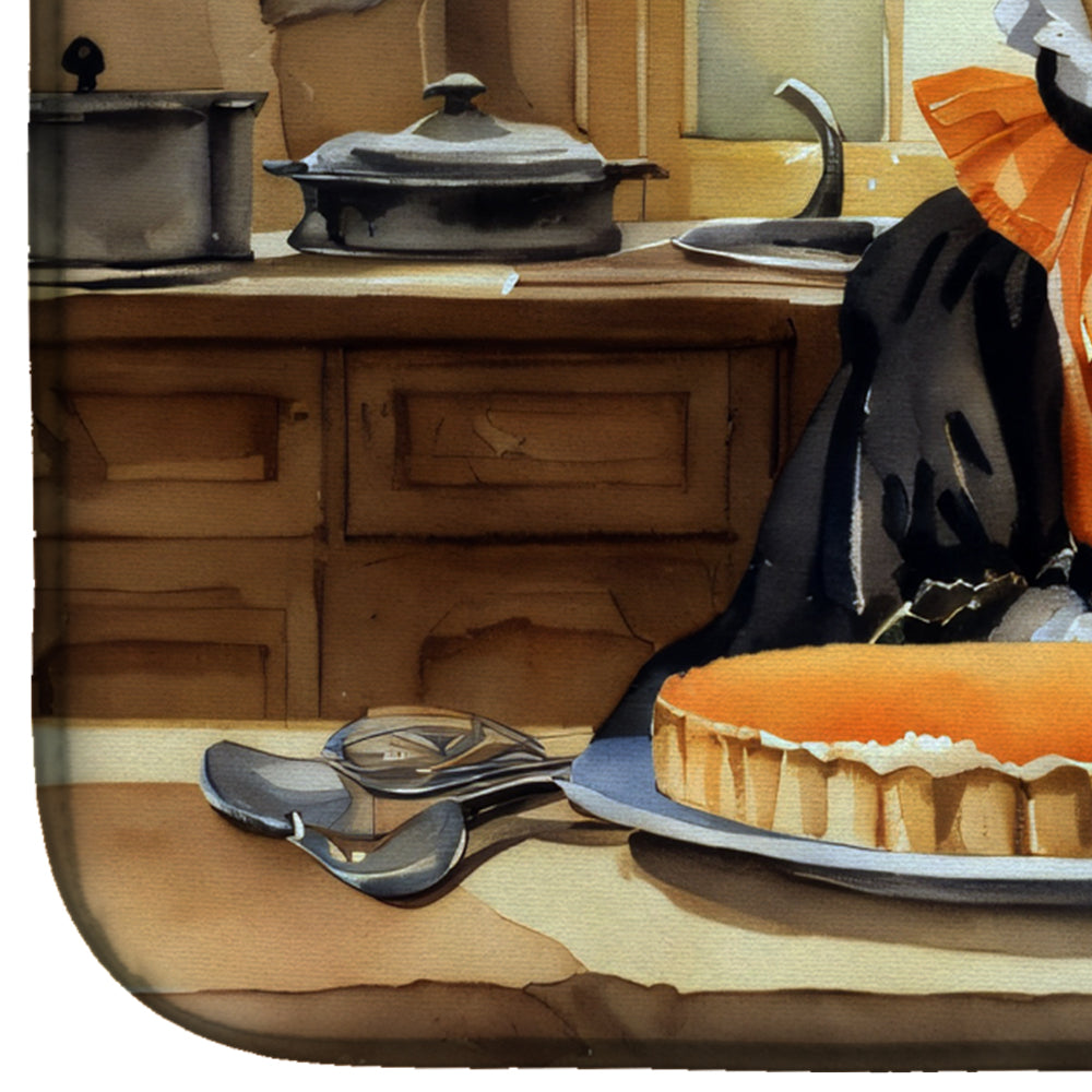Chihuahua Fall Kitchen Pumpkins Dish Drying Mat