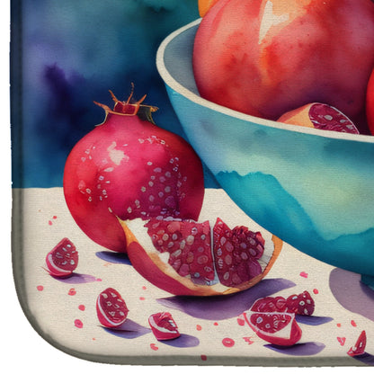 Colorful Pomegranates Dish Drying Mat