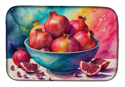 Colorful Pomegranates Dish Drying Mat