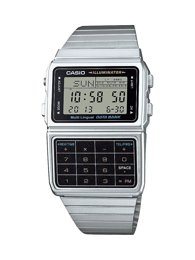 Casio Men's Stainless 8 Digit Calculator Watch-0