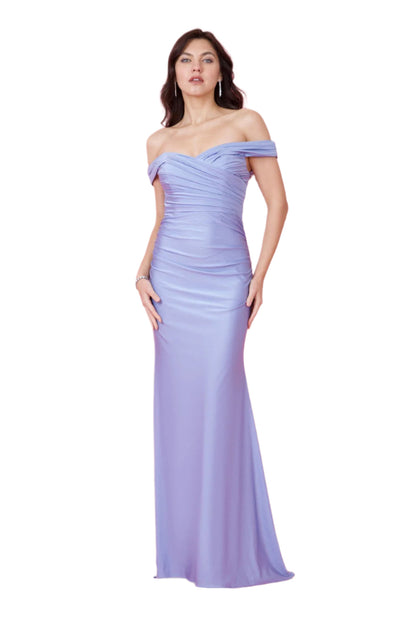Kos Couture Full-Length Stretch Formal Gown Off Shoulder Dress-3