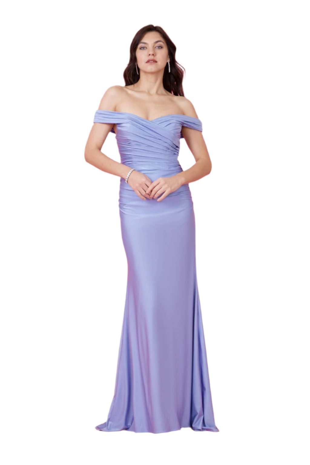 Kos Couture Full-Length Stretch Formal Gown Off Shoulder Dress-1