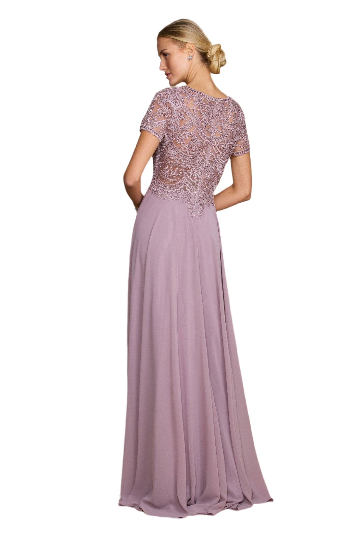 Dylan and Davids Short-Length Sleeve Formal Gown Mother of the Bride Dress-1
