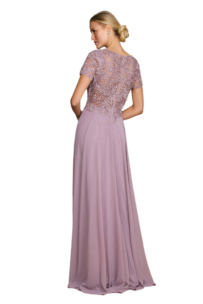 Dylan and Davids Short-Length Sleeve Formal Gown Mother of the Bride Dress-1