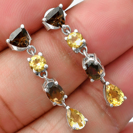 Natural Gemstones Pear Shape 925 Silver Earrings Jewelry DGE1059 E-1061