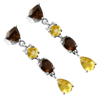 Natural Gemstones Pear Shape 925 Silver Earrings Jewelry DGE1059 E-1061