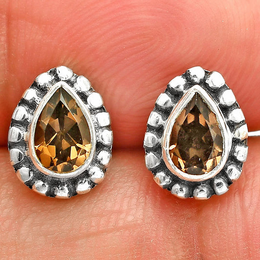 Natural Gemstones Pear Shape 925 Sterling Silver Earrings Jewelry DGE1064 E-1121