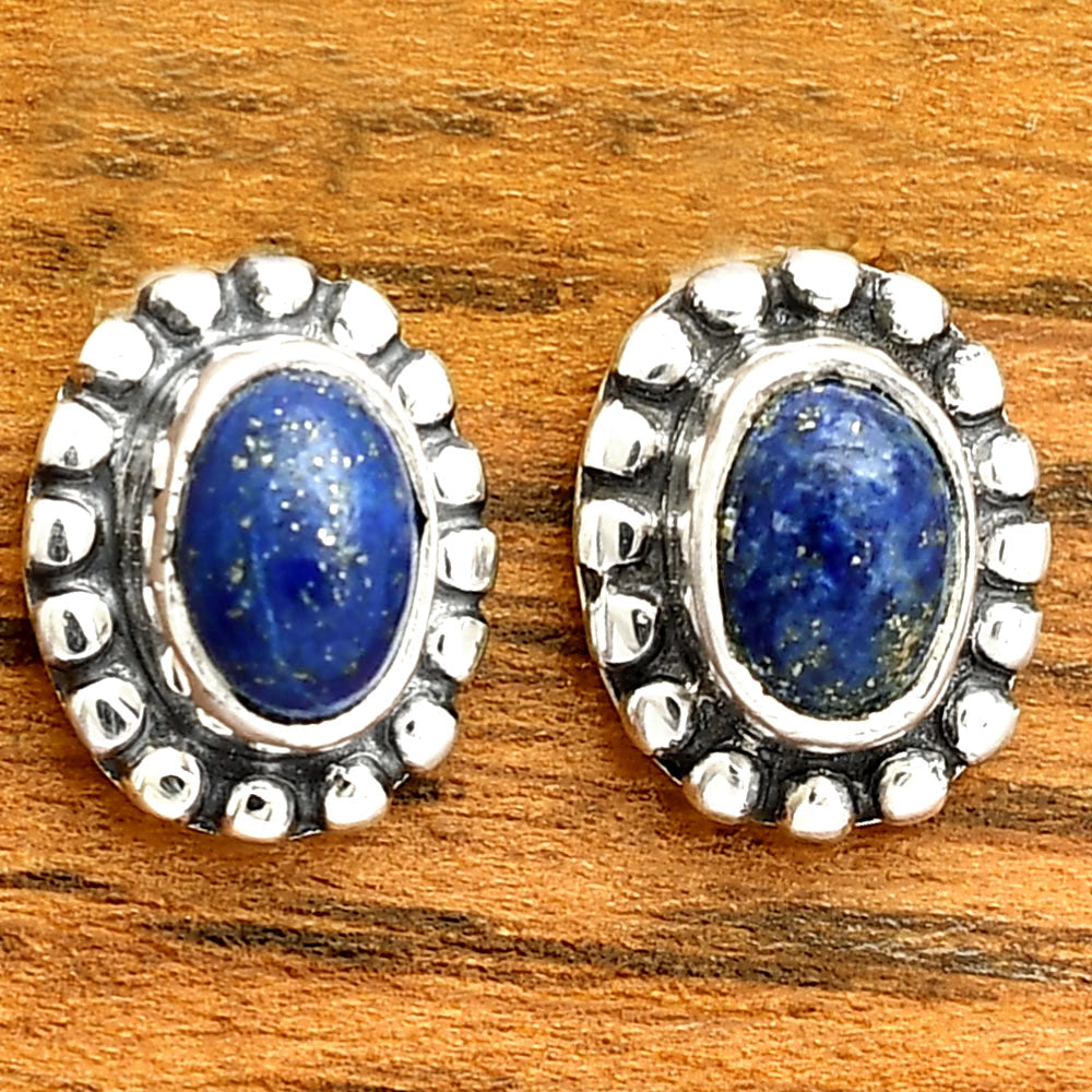 Natural Gemstones Oval Shape 925 Sterling Silver Earrings Jewelry DGE1066 E-1121-4