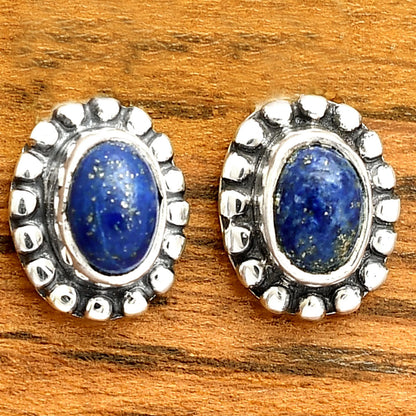 Natural Gemstones Oval Shape 925 Sterling Silver Earrings Jewelry DGE1066 E-1121-4