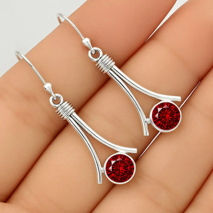 Natural Round Gemstones 925 Sterling Silver Earrings Jewelry DGE1093 E-1046
