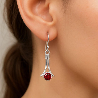 Natural Round Gemstones 925 Sterling Silver Earrings Jewelry DGE1093 E-1046