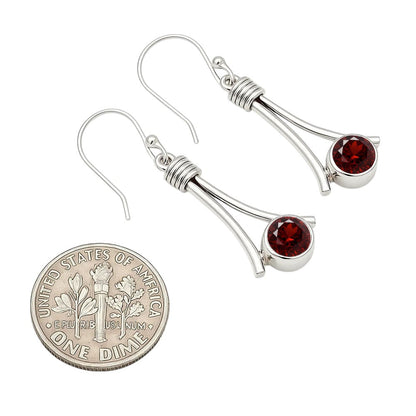 Natural Round Gemstones 925 Sterling Silver Earrings Jewelry DGE1093 E-1046