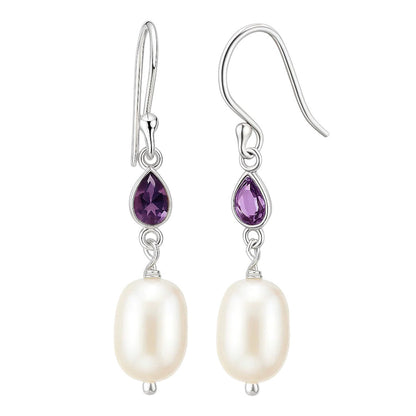 Natural Round Cut Gemstones 925 Sterling Silver Earrings Jewelry E-1012 DGE1094-5