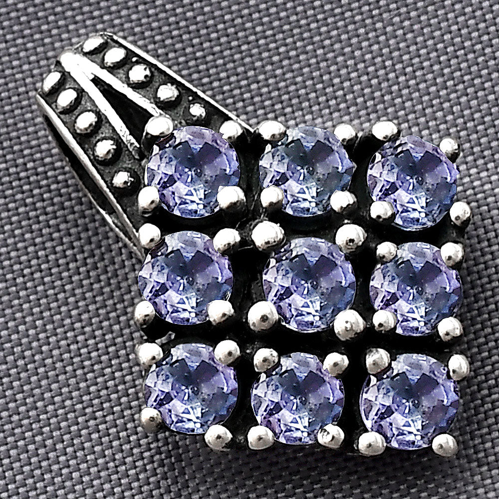 Natural Gemstones Round Shape 925 Silver Pendant Jewelry DGP1004 P-1094