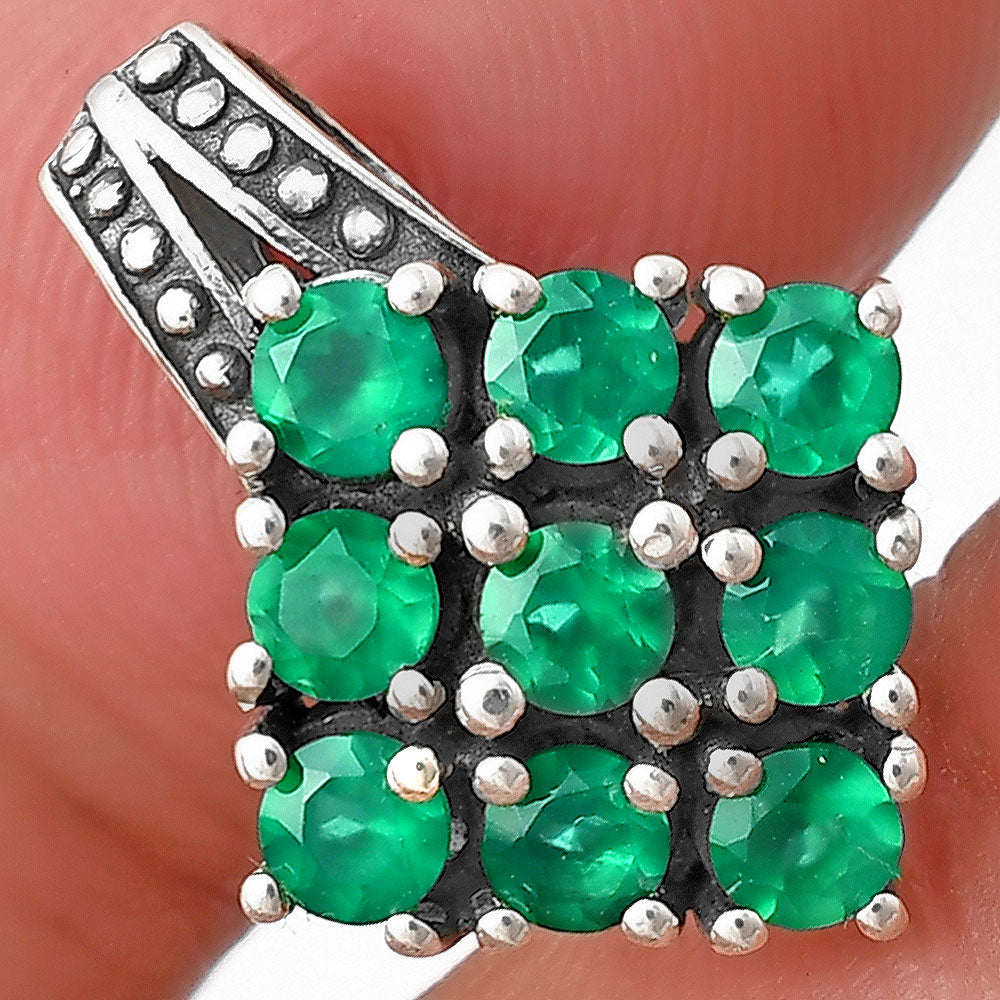 Natural Gemstones Round Shape 925 Silver Pendant Jewelry DGP1004 P-1094