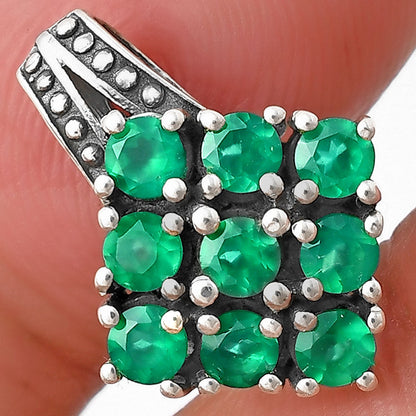 Natural Gemstones Round Shape 925 Silver Pendant Jewelry DGP1004 P-1094