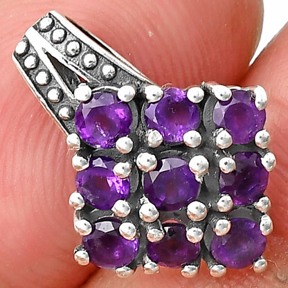 Natural Gemstones Round Shape 925 Silver Pendant Jewelry DGP1004 P-1094