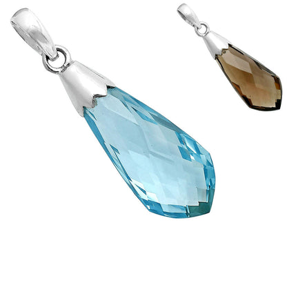 Natural Gemstones Kite Shape 925 Silver Pendant Jewelry DGP1005 P-1016-0