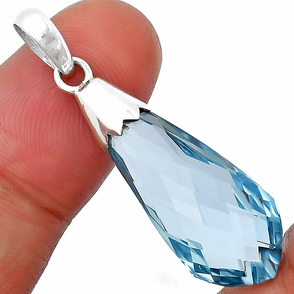Natural Gemstones Kite Shape 925 Silver Pendant Jewelry DGP1005 P-1016-2