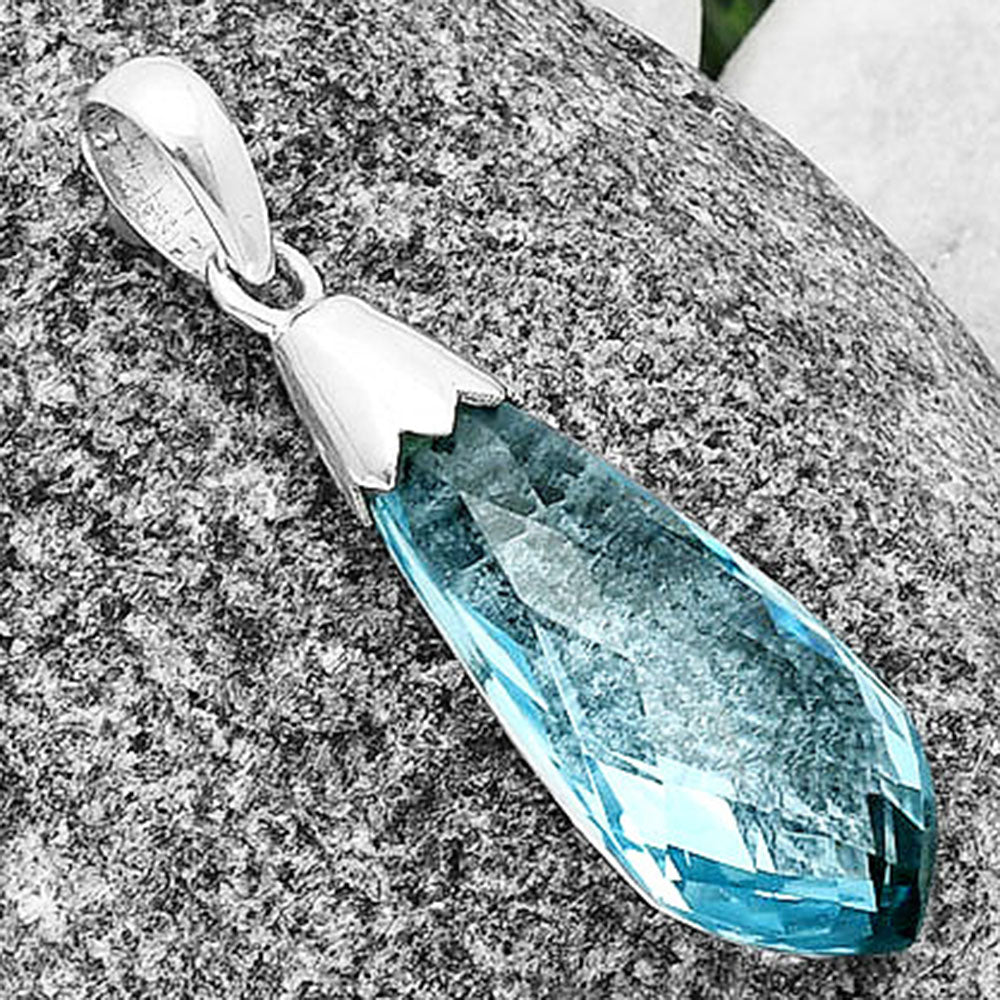 Natural Gemstones Kite Shape 925 Silver Pendant Jewelry DGP1005 P-1016-4