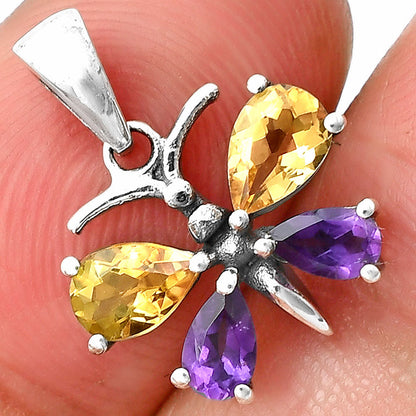 Natural Gemstones Pear Shape 925 Silver Pendant Jewelry DGP1008 P-1117