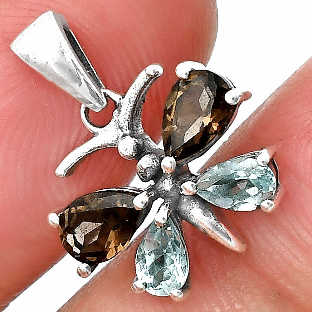 Natural Gemstones Pear Shape 925 Silver Pendant Jewelry DGP1008 P-1117