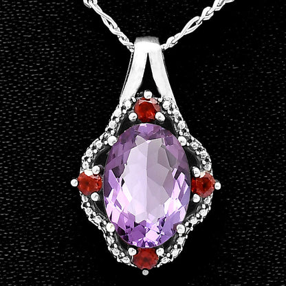 Natural Gemstones Oval Shape 925 Silver Pendant Jewelry DGP1012 P-1114
