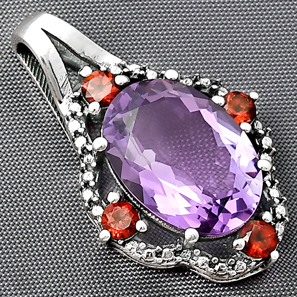 Natural Gemstones Oval Shape 925 Silver Pendant Jewelry DGP1012 P-1114