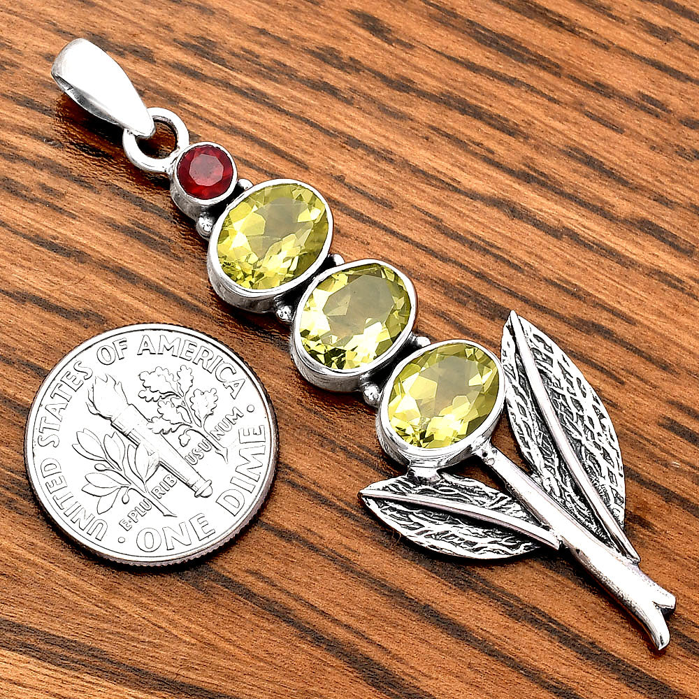 Natural Gemstones Oval Shape 925 Silver Pendant Jewelry DGP1014 P-1128