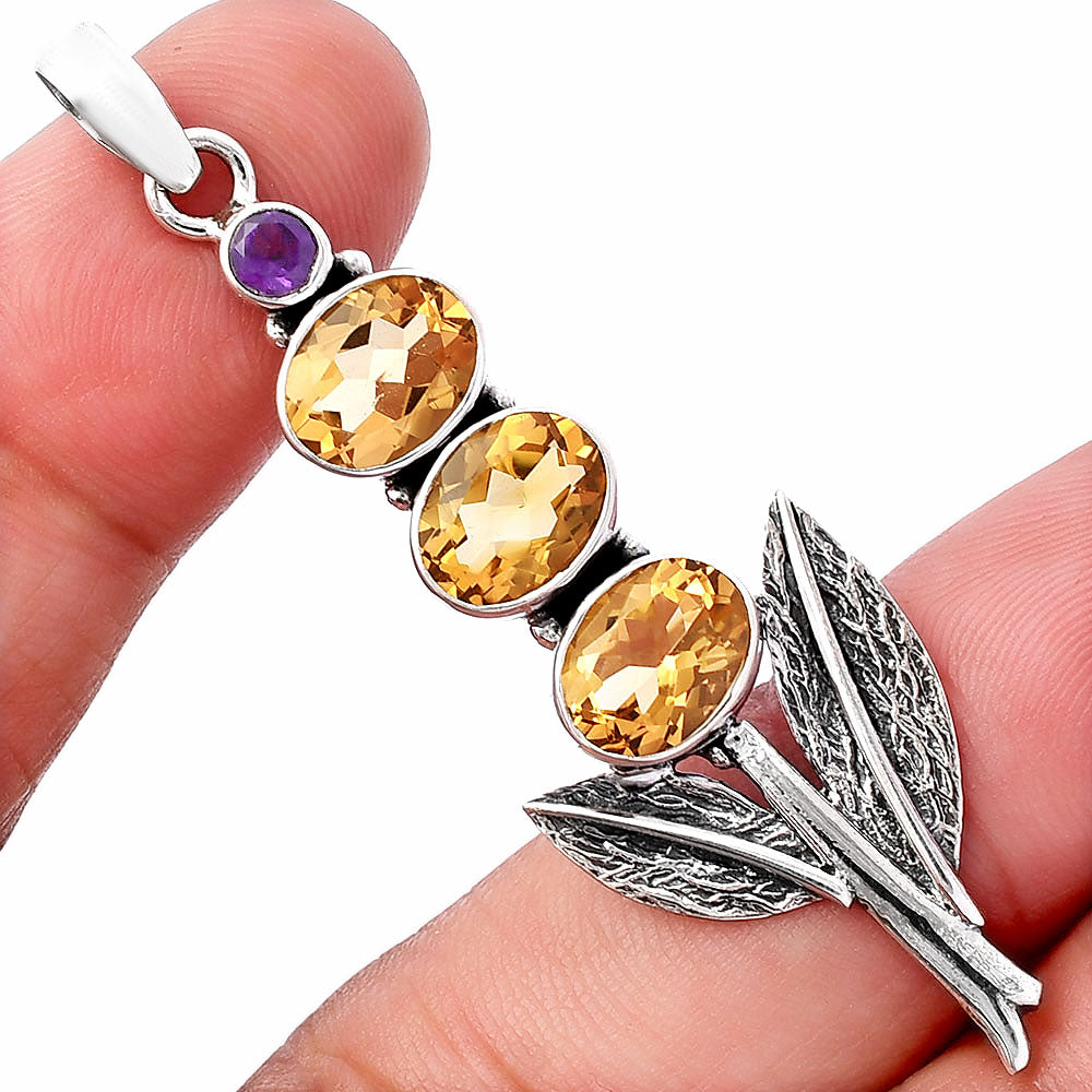 Natural Gemstones Oval Shape 925 Silver Pendant Jewelry DGP1014 P-1128