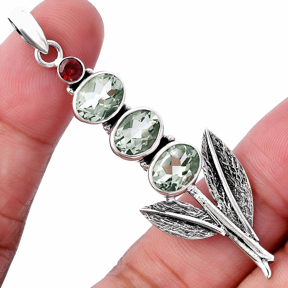 Natural Gemstones Oval Shape 925 Silver Pendant Jewelry DGP1014 P-1128