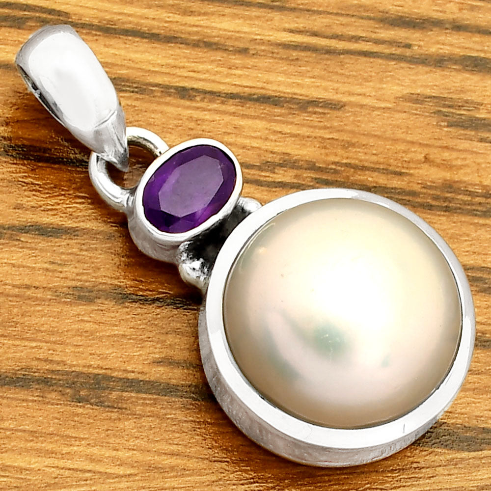 Natural Gemstones Round Shape 925 Sterling Silver Pendant Jewelry DGP1015 P-1077