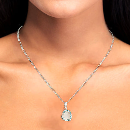 Natural Gem Stone Heart Shape 925 Silver Pendant Jewelry DGP1017 P-1043-1