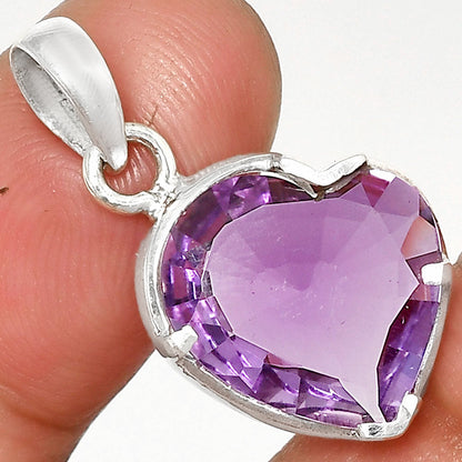 Natural Gem Stone Heart Shape 925 Silver Pendant Jewelry DGP1017 P-1043-6