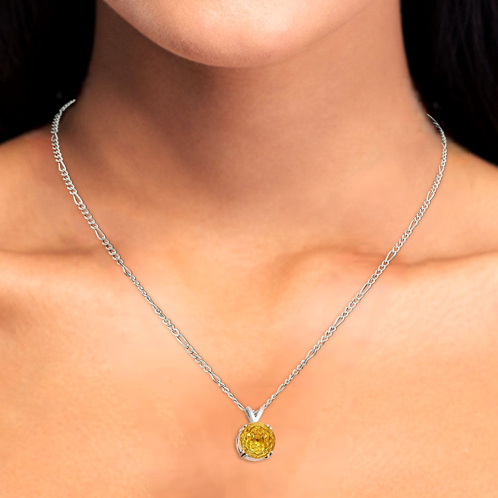 Natural Gemstones Round Shape 925 Sterling Silver Pendant Jewelry DGP1019 P-1737