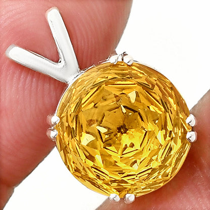 Natural Gemstones Round Shape 925 Sterling Silver Pendant Jewelry DGP1019 P-1737