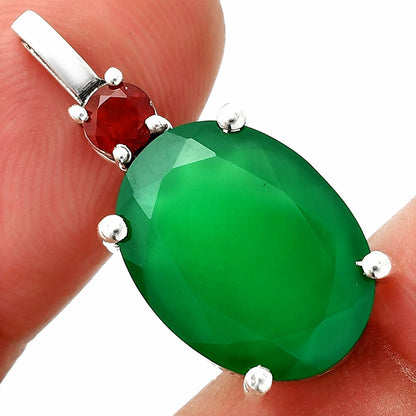Natural Gemstones Oval Shape 925 Sterling Silver Pendant Jewelry DGP1020 P-1113