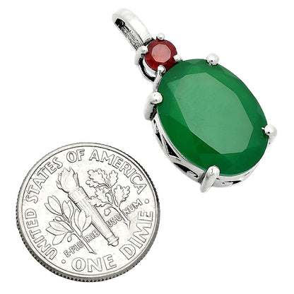 Natural Gemstones Oval Shape 925 Sterling Silver Pendant Jewelry DGP1020 P-1113