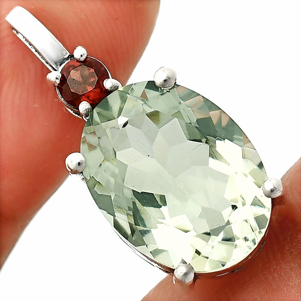 Natural Gemstones Oval Shape 925 Sterling Silver Pendant Jewelry DGP1020 P-1113