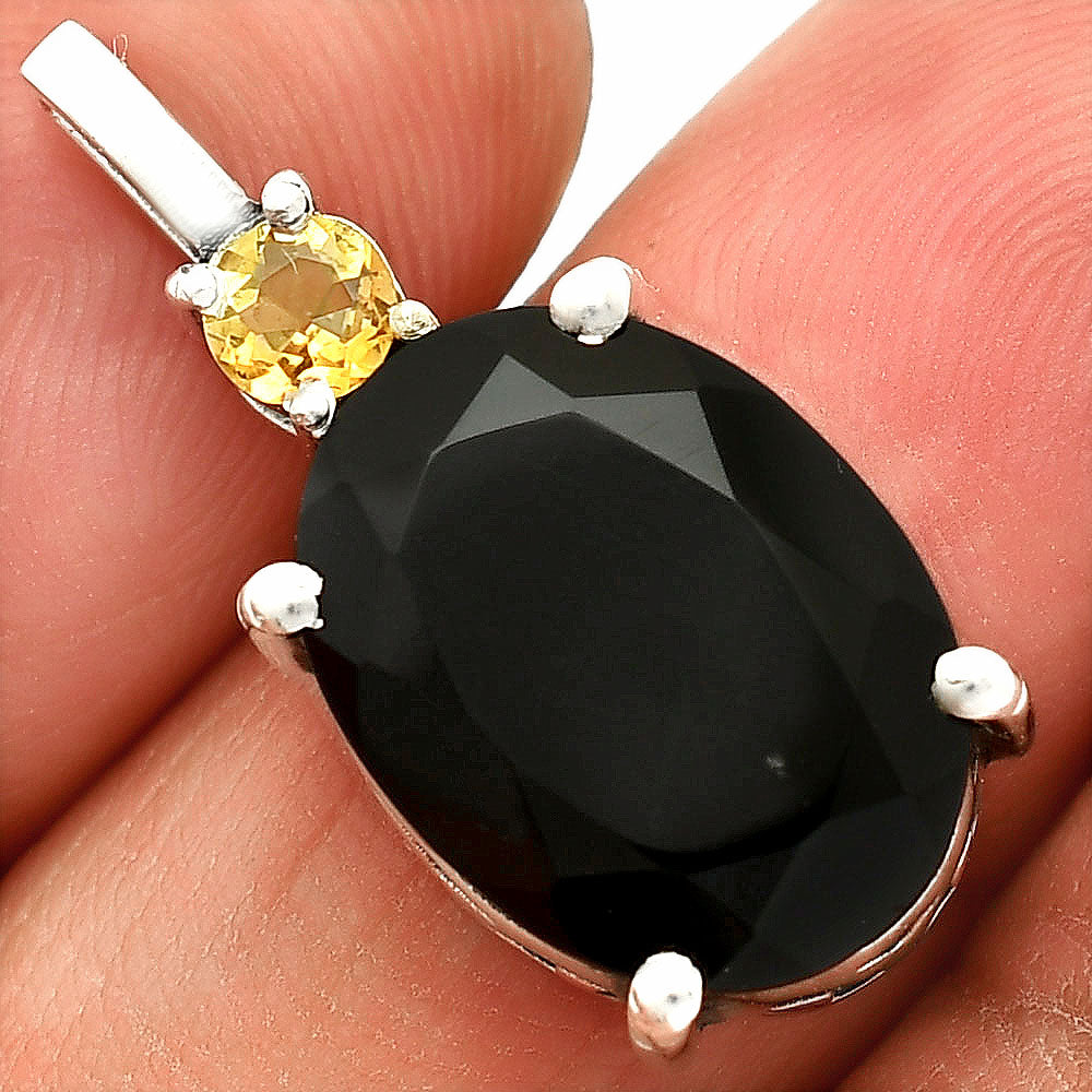 Natural Gemstones Oval Shape 925 Sterling Silver Pendant Jewelry DGP1020 P-1113