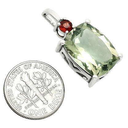 Natural Gemstones Cushion Shape 925 Silver Pendant Jewelry DGP1021 P-1113